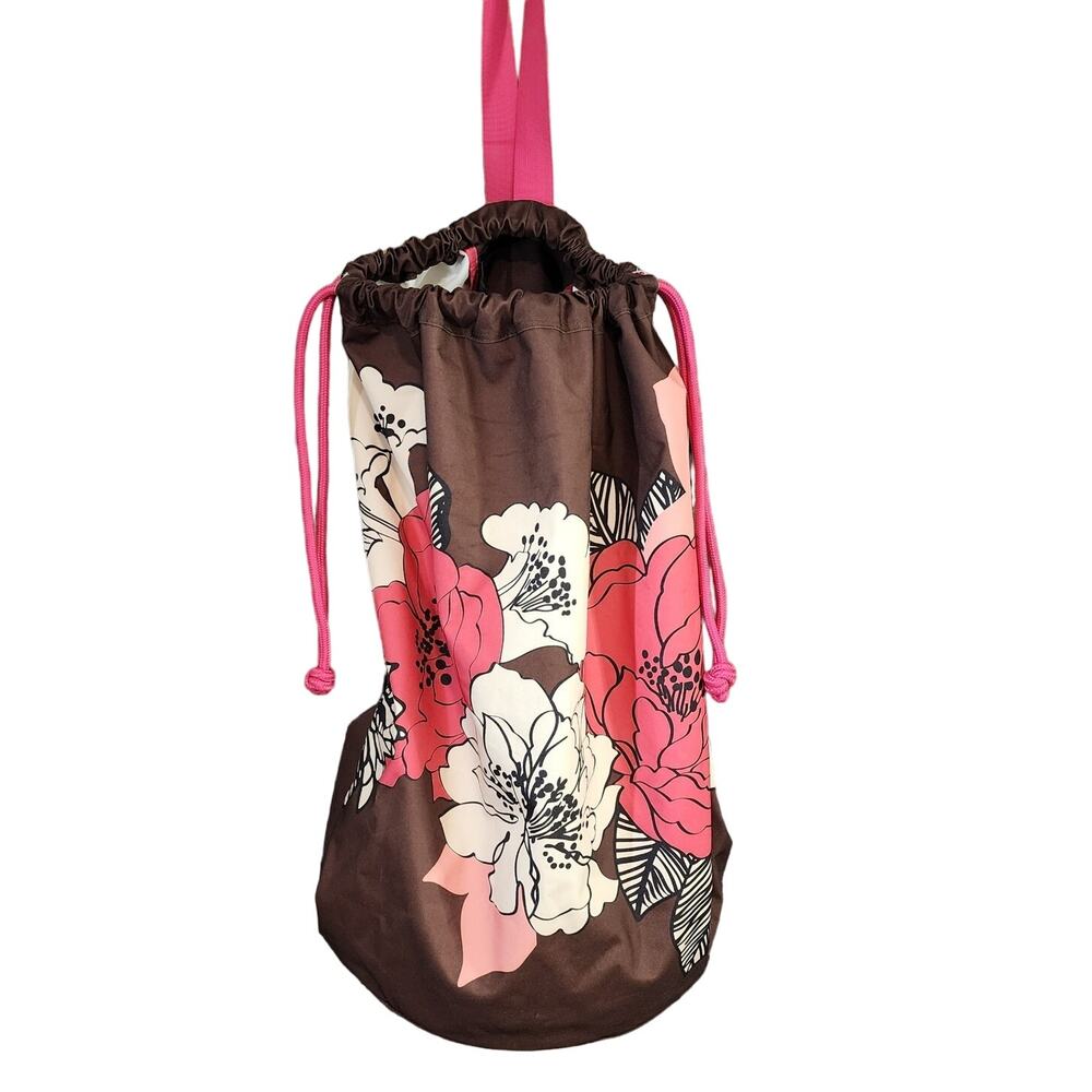 Vera Bradley Floral Laundry Duffel Bag Mocha Rouge